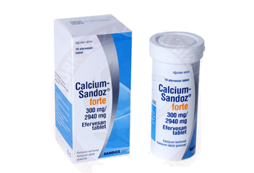 CALCIUM SANDOZ FORTE 300 MG/2940 MG EFERVESAN TABLET, 10 ADET
