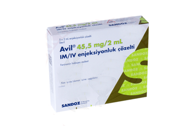 AVIL 45,5 MG/2 ML IM/IV AMPUL, 5 ML