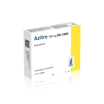 AZITRO 500 MG FILM KAPLI TABLET, 3 ADET