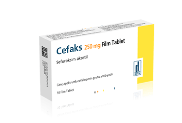 CEFAKS 250 MG FILM KAPLI TABLET, 10 ADET