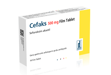 CEFAKS 500 MG FILM KAPLI TABLET, 20 ADET