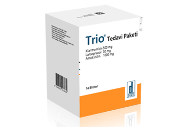 TRIO 1000 MG + 500 MG + 30 MG TEDAVİ PAKETİ, 6X14 ADET