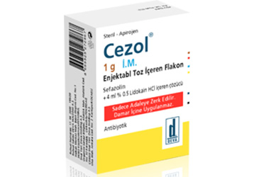 Cezol 1 g IM Enjeksiyonluk Çözelti Hazırlamak İçin Toz ve Çözücü
