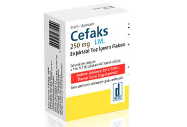 CEFAKS 250 MG I.M. ENJEKSİYONLUK SÜSPANSİYON HAZIRLAMAK İÇİN TOZ VE ÇÖZÜCÜ, 1 ADET