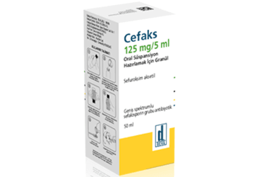 CEFAKS 125 MG/5 ML ORAL SÜSPANSİYON HAZIRLAMAK İÇİN GRANÜL, 50 ML