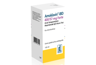 AMOKLAVIN BID 400MG + 57 MG FORTE ORAL SÜSPANSIYON HAZIRLAMAK İÇİN KURU TOZ, 100 ML