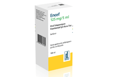 ENCEF 125 MG/5ML ORAL SUSPANSIYON ICIN KURU TOZ, 100 ML