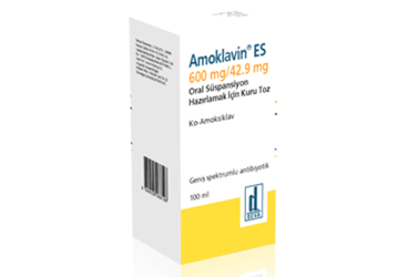 AMOKLAVIN ES 600MG + 42,9MG/5ML ORAL SÜSPANSİYON HAZIRLAMAK İÇİN KURU TOZ, 100 ML