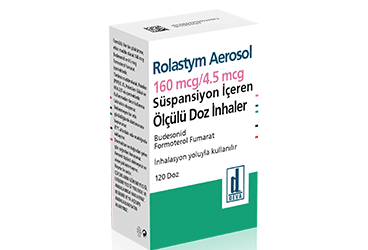ROLASTYM 160 MCG/4.5 MCG AEROSOL İNHALASYONU, SÜSPANSİYON, 120 DOZ