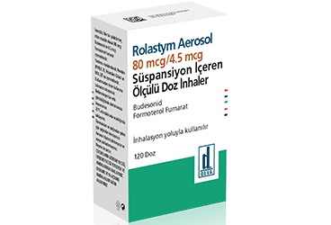 ROLASTYM 80 MCG/4.5 MCG AEROSOL İNHALASYONU, SÜSPANSİYON, 120 DOZ