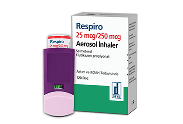 RESPİRO 25 MCG/250 MCG İNHALASYON İÇİN SÜSPANSİYON İÇEREN AEROSOL, 120 DOZ