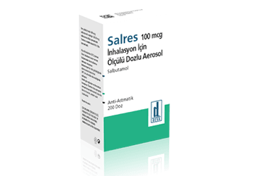 SALRES 100MCG/DOZ İNHALASYON İÇİN ÇÖZELTİ İÇERENÖLÇÜLÜ DOZLU AEROSOL, 200 DOZ