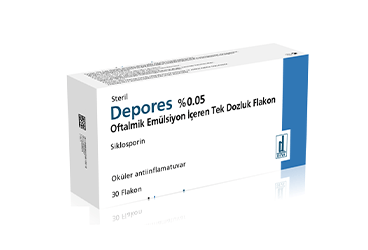 DEPORES %0.05 OFTALMIK EMÜLSIYON IÇEREN TEK DOZLUK FLAKON ,30 FLAKON