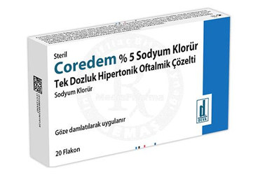 COREDEM % 5 SODYUM KLORÜR TEK DOZLUK HİPERTONİK OFTALMİK ÇÖZELTİ, 20 ADET
