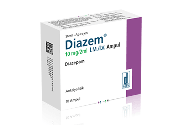 DIAZEM 10 MG/2ML I.M./I.V. ENJEKSİYONLUK ÇÖZELTİ İÇEREN AMPUL,10 AMPUL