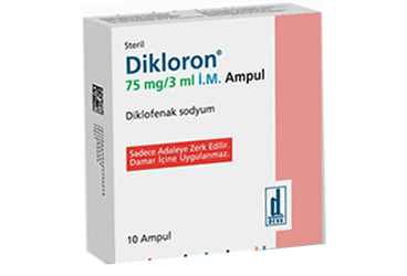 DIKLORON 75 MG/3 ML IM ENJEKSİYONLUK ÇÖZELTİ, 10 AMPUL