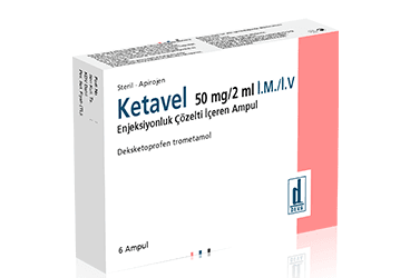 KETAVEL 50 MG/2ML I.M./I.V. ENJEKSİYONLUK ÇÖZELTİ, 6 AMPUL