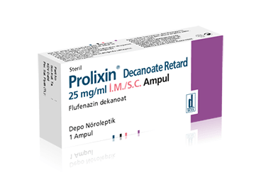PROLİXİN DECANOATE 25 MG/ML I.M UZATILMIŞ SALIMLI ENJEKSİYONLUK ÇÖZELTİ, 1 ADET