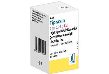 TİPRAXİN 2 G / 0.25 G IV ENJEKSİYONLUK/İNFÜZYONLUK ÇÖZELTİ HAZIRLAMAK İÇİN LİYOFİLİZE TOZ, 1 FLAKON