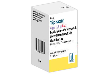 TİPRAXİN 4 G / 0.5 G IV ENJEKSİYONLUK/İNFÜZYONLUK ÇÖZELTİ HAZIRLAMAK İÇİN LİYOFİLİZE TOZ, 1 FLAKON