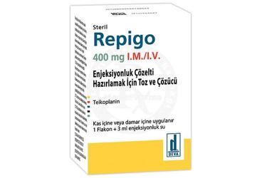 REPİGO 400 MG I.M./I.V. ENJEKSİYONLUK ÇÖZELTİ HAZIRLAMAK İÇİN TOZ VE ÇÖZÜCÜ, 1 FLAKON VE 1 AMPUL