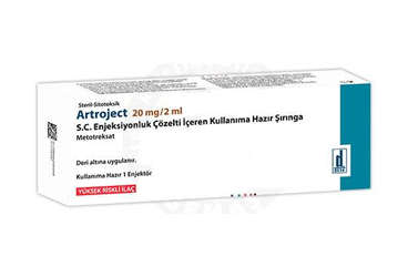 ARTROJECT 20 MG/2.0 ML SC ENJEKSİYONLUK ÇÖZELTİ İÇEREN KULLANIMA HAZIR ŞIRINGA, 1 ADET