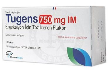 TUGENS 750 MG IM ENJEKSIYON ICIN TOZ ICEREN FLAKON, 1 ADET