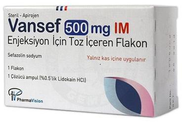 VANSEF 500 MG IM ENJEKSIYON IÇIN TOZ IÇEREN FLAKON, 1 ADET