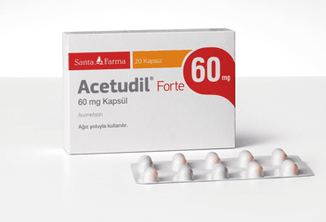 ACETUDIL FORTE 60 MG KAPSÜL, 20 ADET