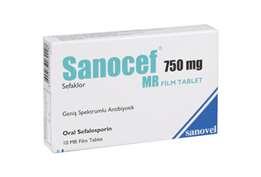 SANOCEF 750 MG MR FILM TABLET, 10 TABLET