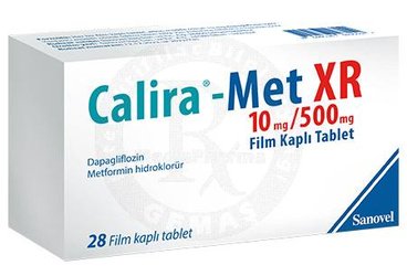 Calira-Met XR 10 mg/500 mg Film Kaplı Tablet (28 adet)