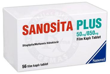 SANOSİTA PLUS 50 MG/850 MG FİLM KAPLI TABLET, 56 ADET