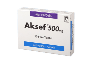 AKSEF 500 MG FILM TABLET, 10 ADET