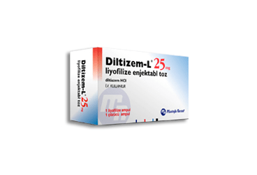 DİLTİZEM-L 25 MG LİYOFİLİZE ENJEKSİYONLUK TOZ, 1 AMPUL