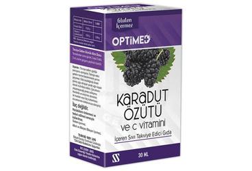 OPTIMED KARADUT OZUTU VE C VITAMINI ICEREN SIVI TAKVIYE EDICI GIDA 30 ml şişe