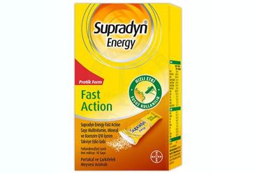 SUPRADYN ENERGY FAST ACTION MULTIVITAMIN, MINERAL VE KOENZIM Q10 ICEREN SASE 10 saşe
