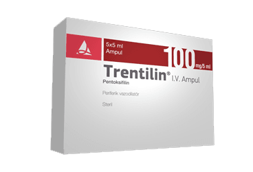 TRENTILIN 100 MG/5ML IV ENJEKSIYONLUK COZELTI ICEREN AMPUL, 5 ADET