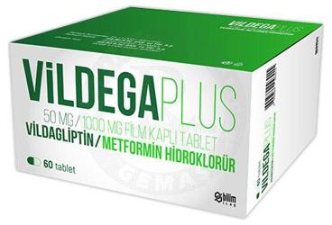 VİLDEGA PLUS 50 MG/1000 MG FİLM KAPLI TABLET, 60 TABLET