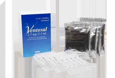 VENTOSAL 2.5 MG/2.5 ML NEBÜLIZASYON IÇIN INHALASYON ÇÖZELTISI IÇEREN TEK DOZLUK FLAKON ,20 FLAKON