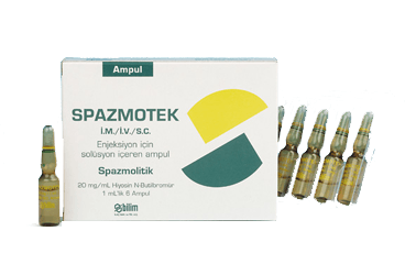 SPAZMOTEK 20 MG/ML IM/IV/SCENJEKSİYONLUK ÇÖZELTİ İÇEREN AMPUL, 6 AMPUL