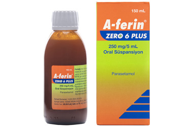 A-FERİN ZERO 6 PLUS 250 MG/5 ML ORAL SÜSPANSİYON, 150 ML