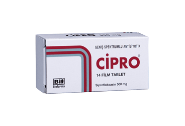 CIPRO 500 MG FILM KAPLI TABLET, 14 ADET