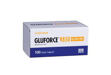 GLUFORCE 850 MG FILM KAPLI TABLET, 100 ADET