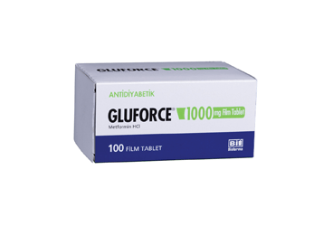 GLUFORCE 1000 MG FILM KAPLI TABLET, 100 ADET
