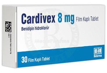 Cardivex 8 mg Film Kaplı Tablet, 30 ADET