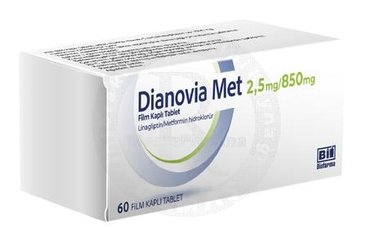 Dianovia Met 2,5 mg/850 mg Film Kaplı Tablet (60 adet)