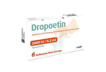 DROPOETIN 2000 IU/0,2 ML SC/IV ENJEKSIYON ICIN COZELTI ICEREN KULLANIMA HAZIR SIRINGA, 6 ADET