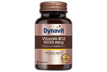 DYNAVIT VITAMIN B12 (METHYLCOBALAMIN) ICEREN TAKVIYE EDICI GIDA 1000 mcg 100 tablet
