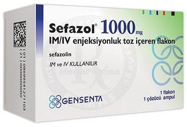SEFAZOL 1000 MG IM/IV ENJEKSİYONLUK TOZ VE ÇÖZÜCÜ, 1 ADET