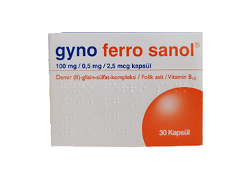 GYNOFERRO SANOL 100MG / 0,5 MG/ 2,5 MCG KAPSUL, 30 ADET
